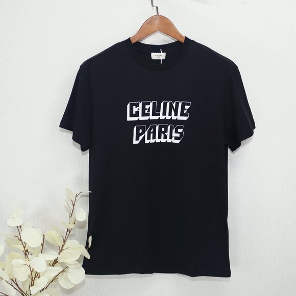 Celine round neck letter print short sleeve T-shirt